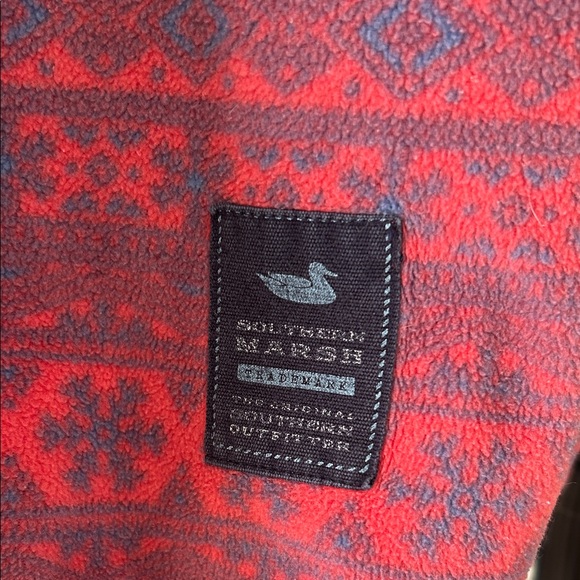 Men's Red Patterned Sweater - Picture 2 of 4